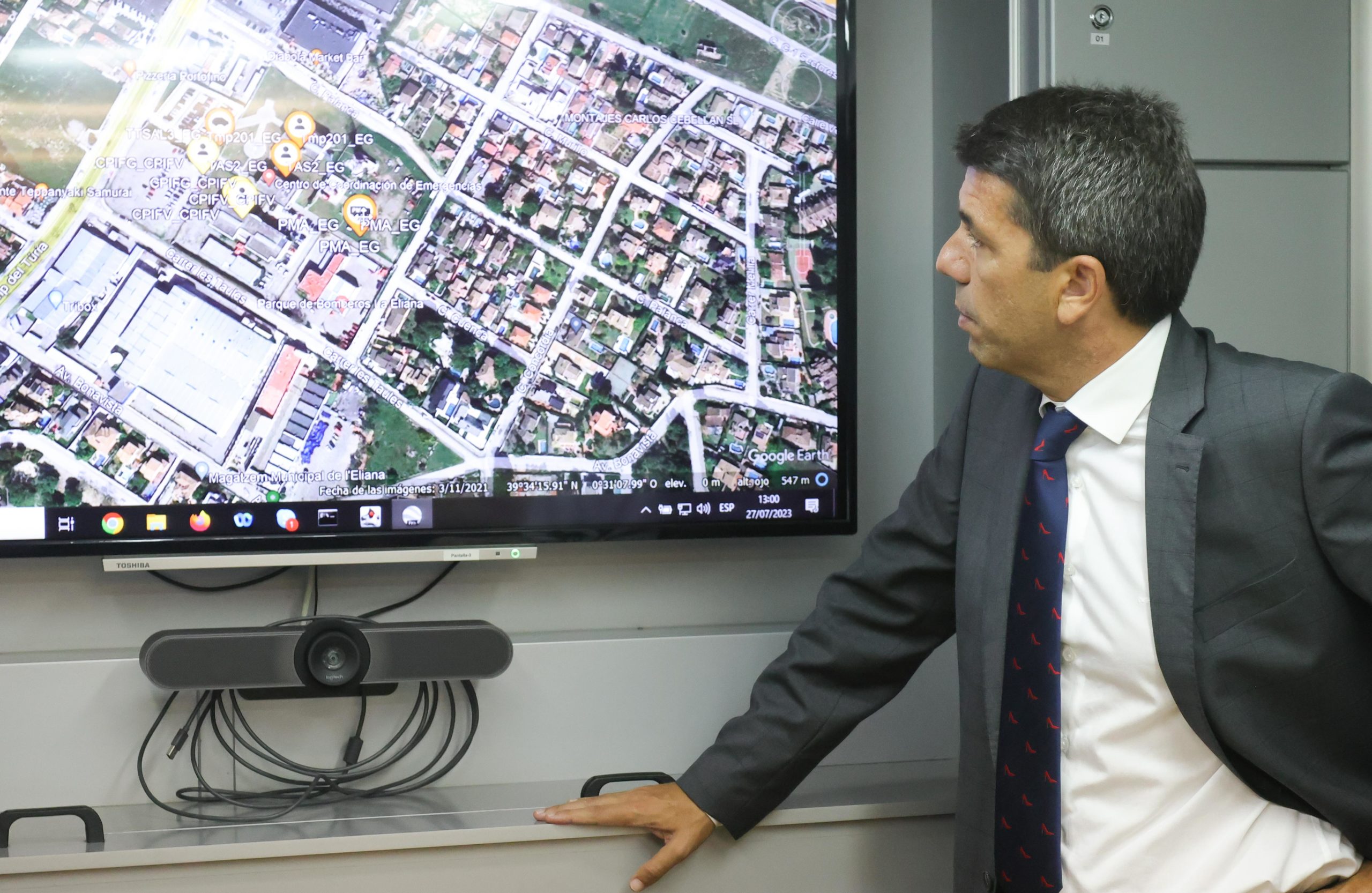 Carlos Mazón destaca la professionalitat i la predisposició dels servicis d'emergències i seguretat