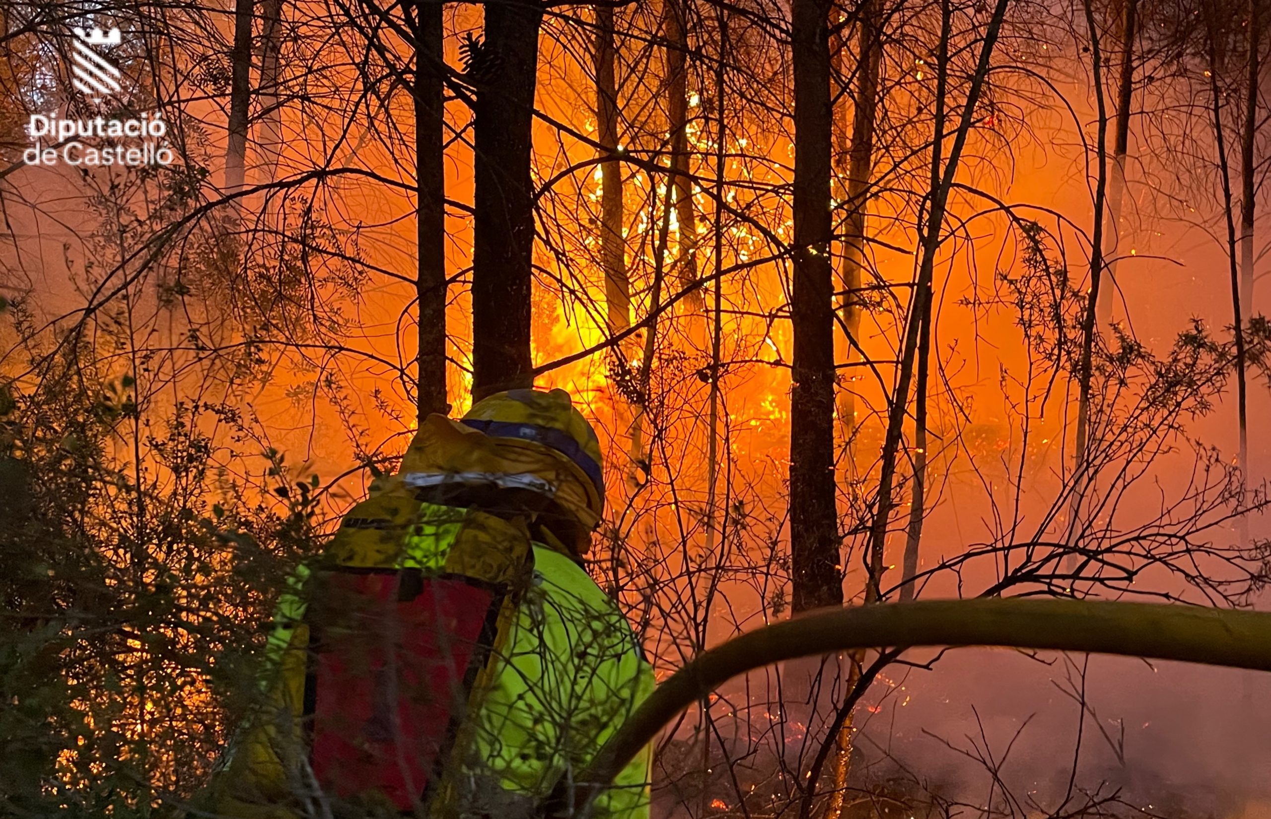 Incendi d'un vehicle entre Les Useres i La Barona afecta'n a massa forestal