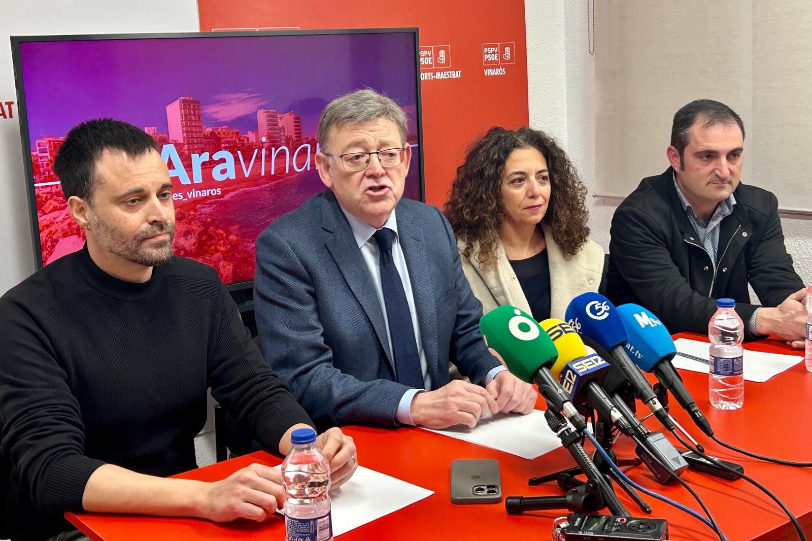 Puig destaca el treball del govern de Guillem Alsina i arremet contra el tripartit de Vinaròs