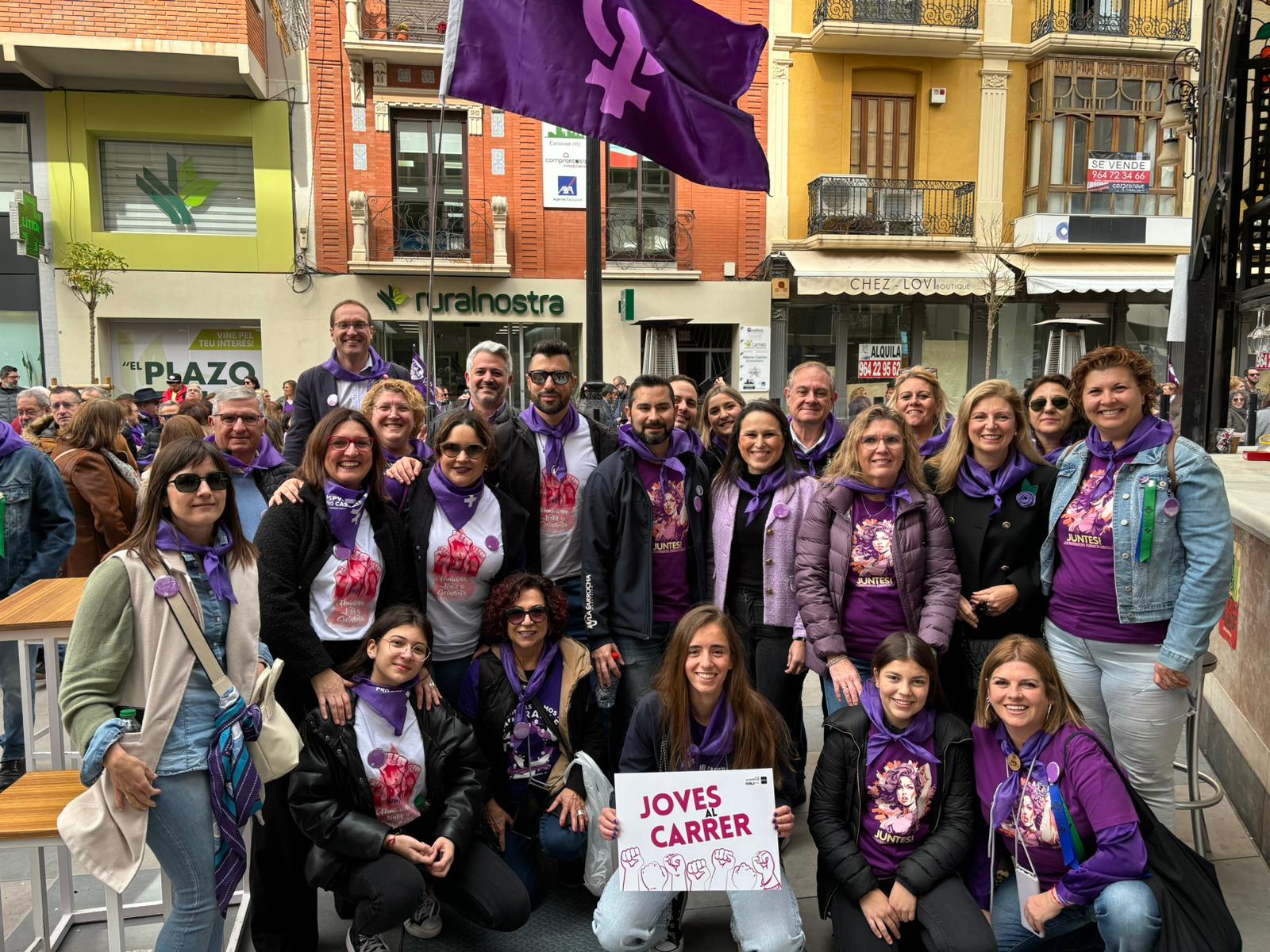 El PSPV de Castelló s'unix a la marea violeta del 8M sota el lema «Pels drets de les dones, més feminisme»