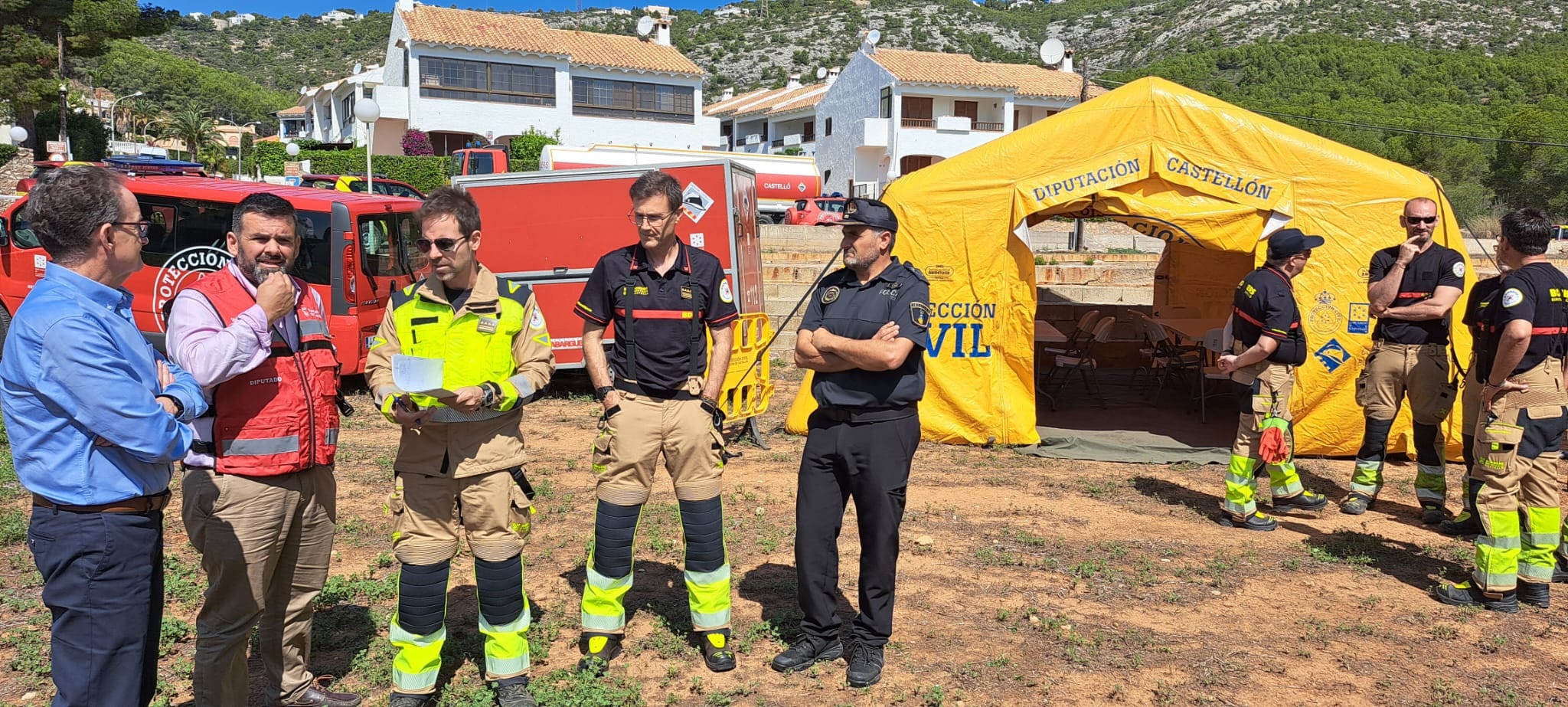 Alcossebre acull un simulacre d'incendi del Consorci Provincial de Bombers