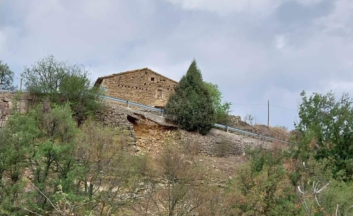 La Generalitat repara d'urgència els desperfectes en la CV-125 ocasionats per les fortes pluges