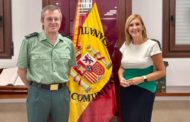La consellera Salomé Pradas es reunix amb el general cap de l’àrea VI de la Guàrdia Civil a la CV