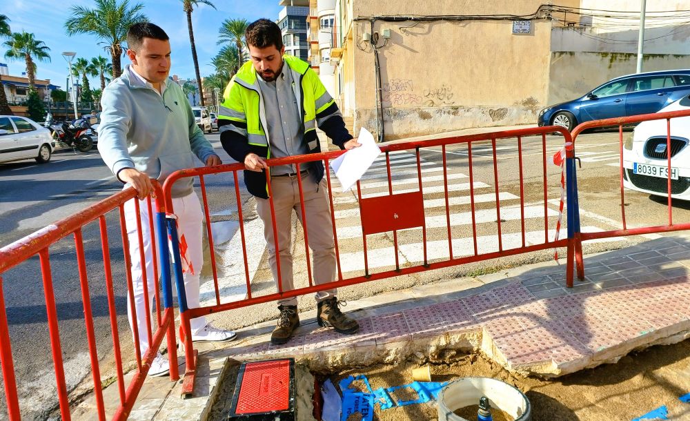 Recta final de les obres de renovació de la xarxa d’aigua al barri de Sant Bartomeu de Benicarló