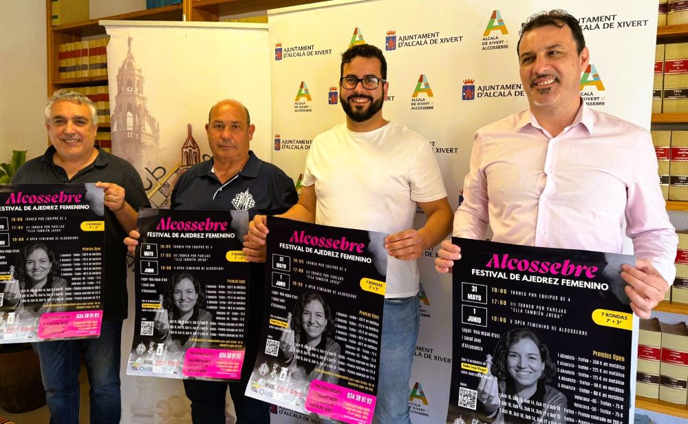 Alcossebre acollirà un torneig que visibilitzarà els escacs femenins el 31 de maig i 1 de juny
