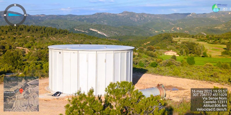 Palanques avança en la gestió eficient de l’aigua amb un nou dipòsit de 300 metres cúbics