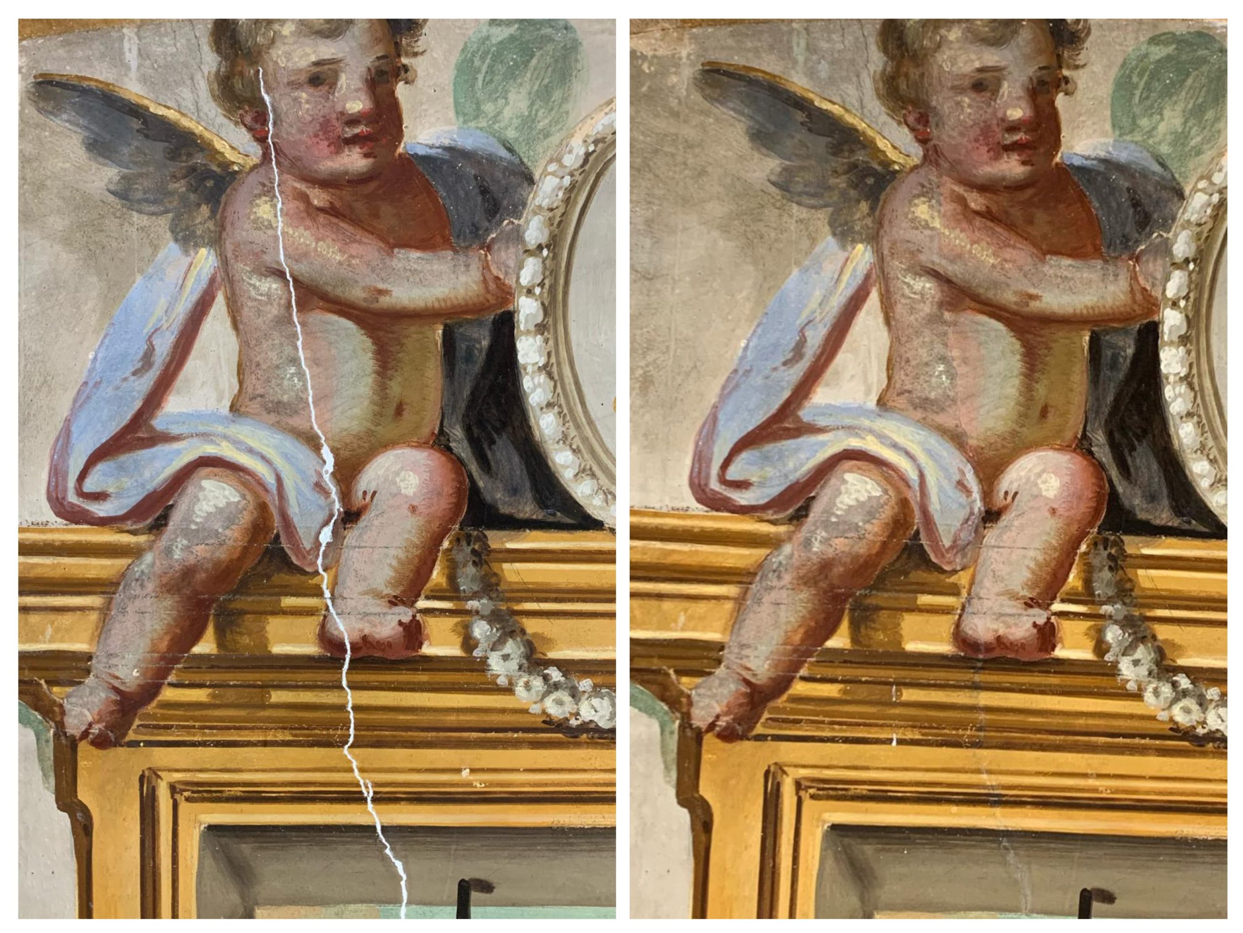 Un pas més en la restauració de les pintures de la capella de la Comunió de Sant Miquel de Canet lo Roig