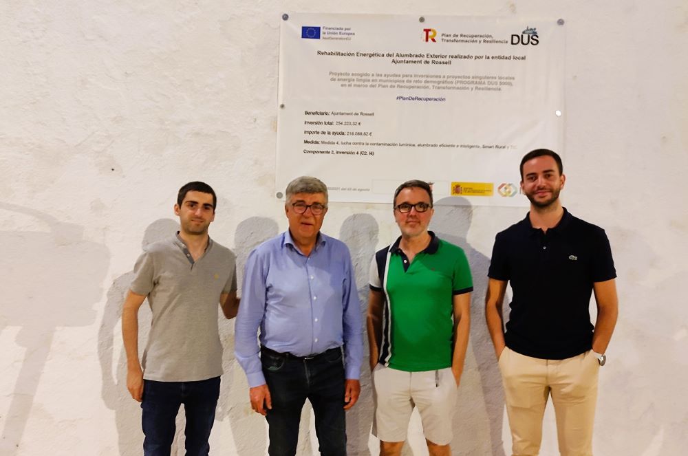 Finalitza la reforma de l’enllumenat públic de Rossell amb un estalvi energètic superior al 50%