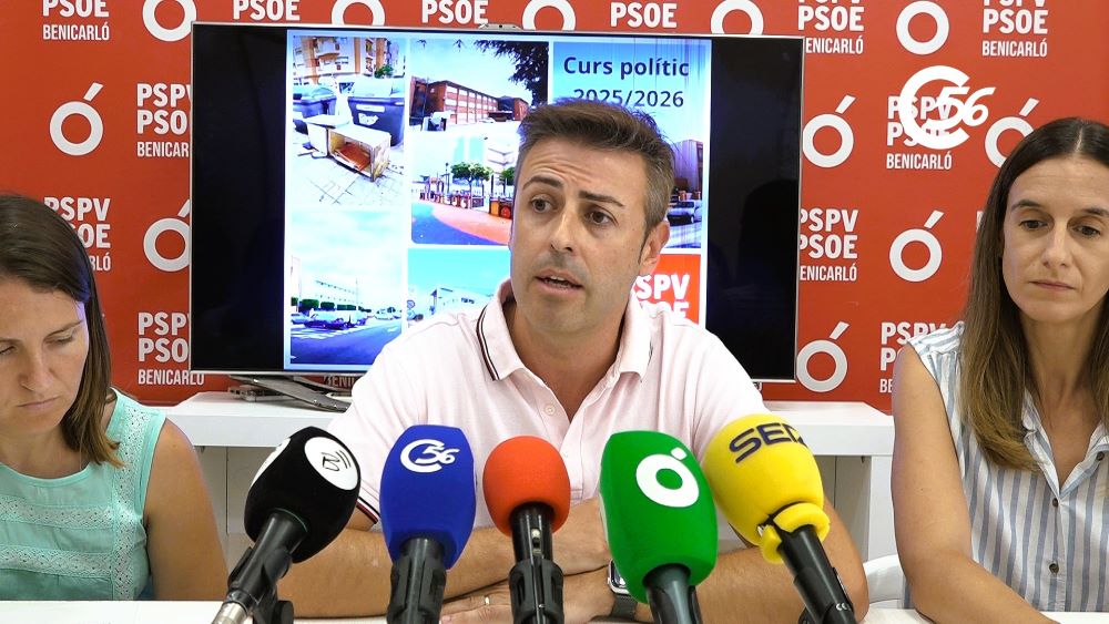 PSPV-PSOE Benicarló: «El govern del PP inicia el curs polític amb un suspès»