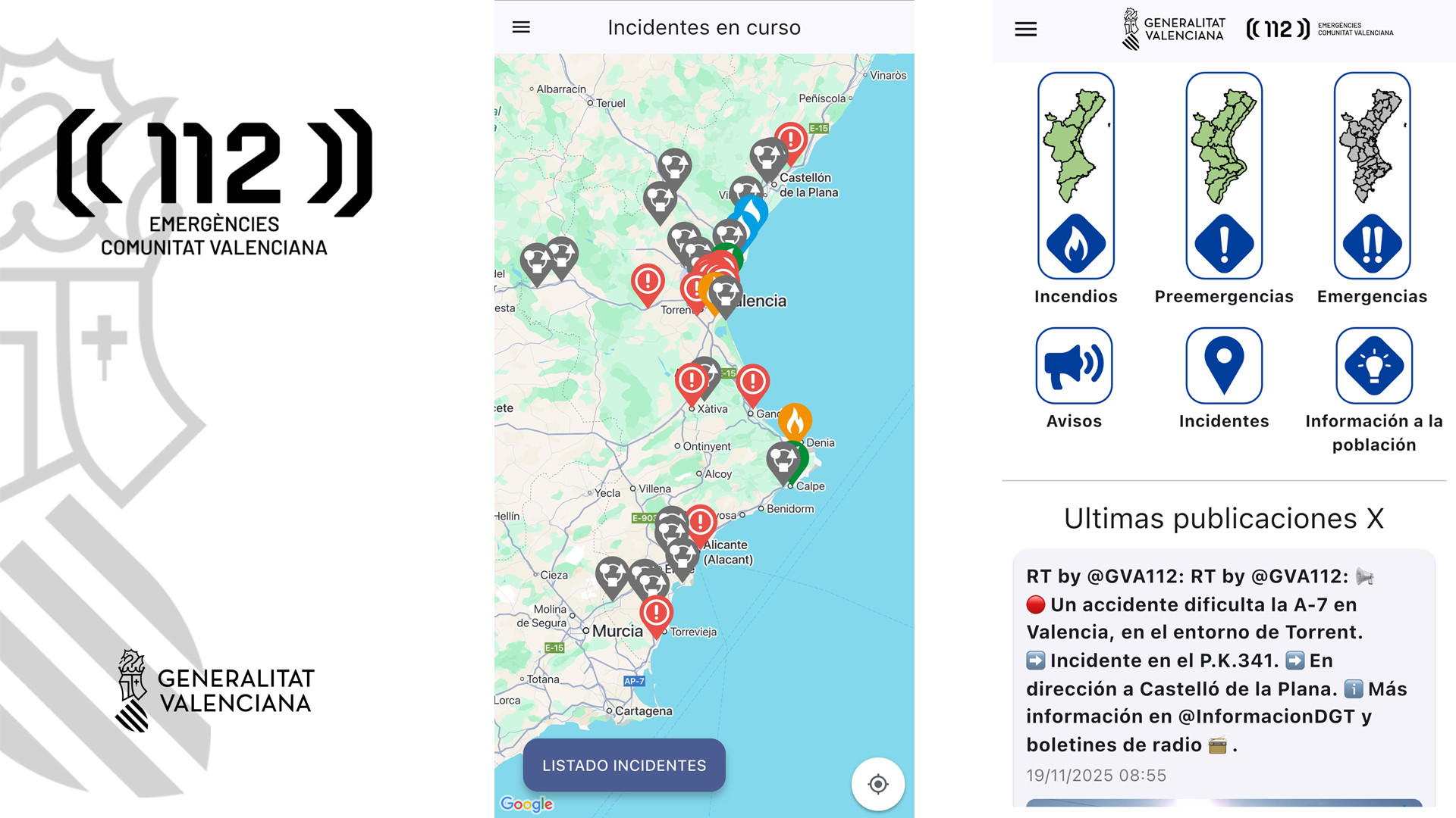 Emergències actualitza l'app del 112CV amb una interfície més intuïtiva i nous continguts d'informació