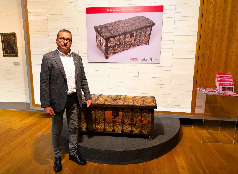 Un cofre del segle XIV d’Ares del Maestrat, protagonista del Museu de Belles Arts de Castelló