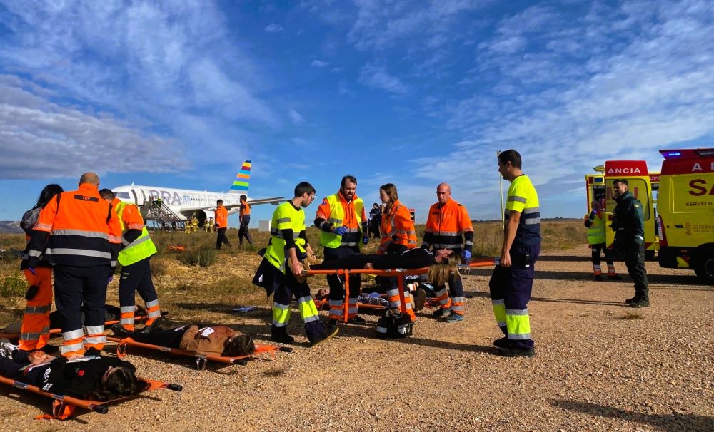 L'aeroport de Castelló avalua la seua capacitat de resposta i de coordinació en un simulacre d'accident aeri