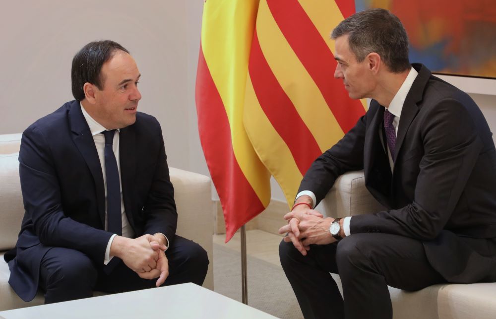 Juanfran Pérez Llorca es reunix amb el president del Govern, Pedro Sánchez