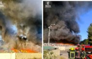 El Consorci Provincial de Bombers intervé en un incendi en una planta de reciclatge d'Onda