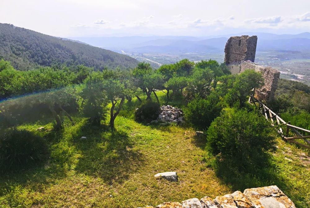 La brigada de mitigació de riscos neteja i desbrossa el Castell Polpís