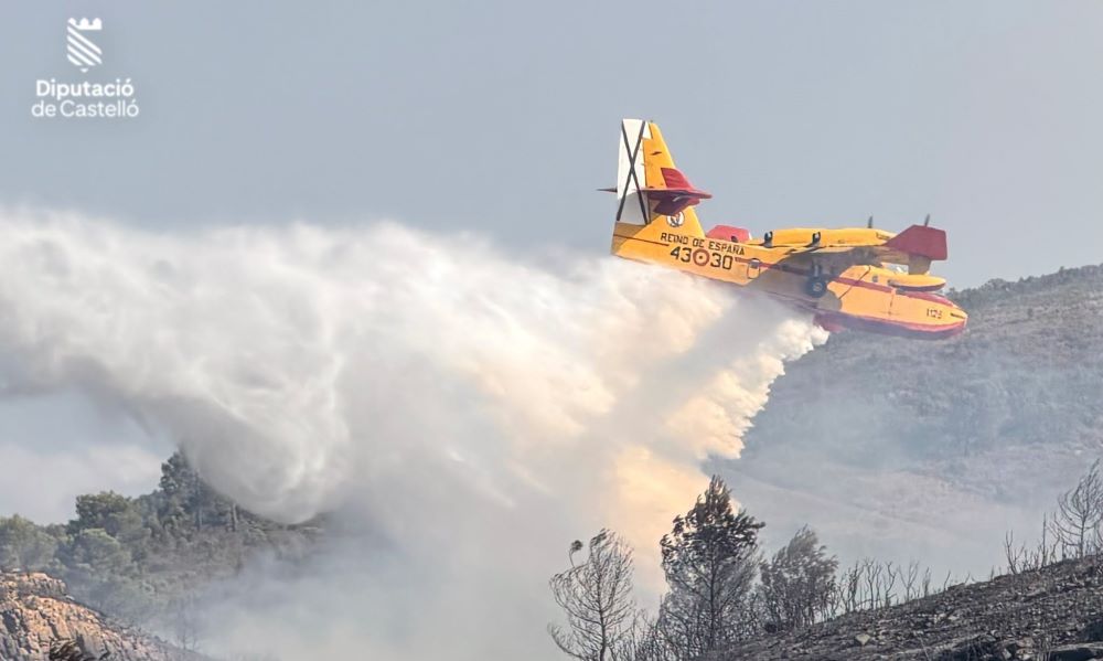 L'incendi de Segorbe continua actiu i evoluciona de manera favorable