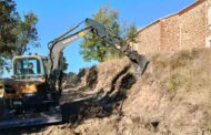 Benassal inicia la reparació del mur del camí de Sant Roc danyat per la DANA