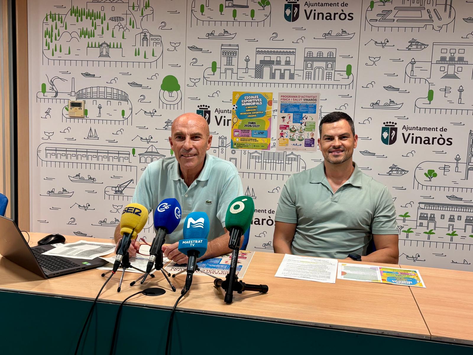 La regidoria d'Esports de Vinaròs presenta el programa d'activitat física i salut per al curs 2026/2027